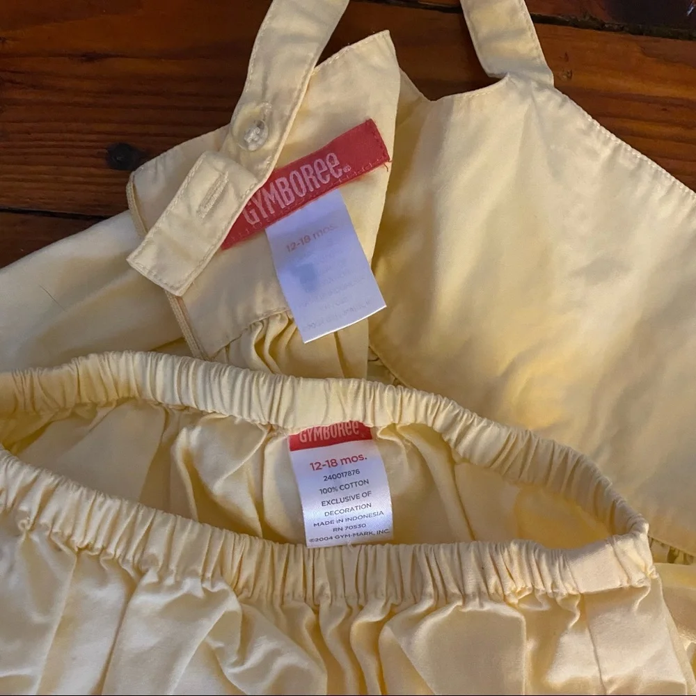 Gymboree Yellow Sun Dress with Bloomers Size 12-18 months
